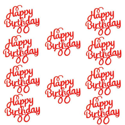 10pcs Glitter Happy Birthday Cake Topper Happy Birthday Cake Topper Happy Birthday Cupcake Topper Glitter Gold Decoration Bling Sparkle Decoration Sign Happy Birthday Cake Topper Girl Birthday Dessert Decor