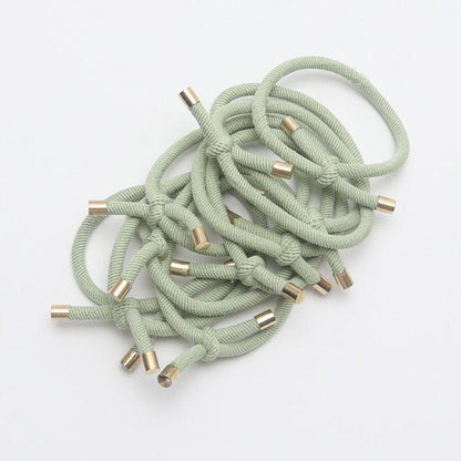10PCS Women Elastic Hair Rubber Bands High Quality Girls Hair Bands Hair Scrunchies Gold Plated  Hair Accessories Hair Gum Tie Gorgeous Hair Accessories For Women