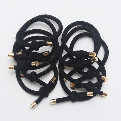 10PCS Women Elastic Hair Rubber Bands High Quality Girls Hair Bands Hair Scrunchies Gold Plated  Hair Accessories Hair Gum Tie Gorgeous Hair Accessories For Women