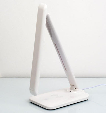 10W LED Desk Lamp with phone Wireless Charger, USB Charging Port, Dimmable Eye-Caring Office Lamp for Work,  Folding Design Decorative Table Lamp Cute Study Lamps for Bedroom Décor