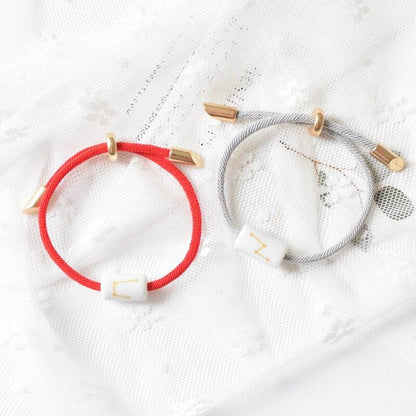 12 Zodiac Bracelet Charm Jewelry Adjustable Braided Rope Couple Bracelets Handmade Navy String Bracelet With Metal Knot Men Women Braided Bracelets Gifts