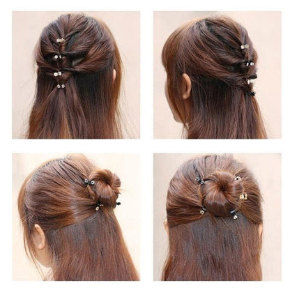 12pcs/set Mini Rhinestone No-Slip Grips Hair Clips for Women Girls Glitter Teeth Metal Clamps Flower Gorgeous Hair Accessories For Brides And Bridesmaids