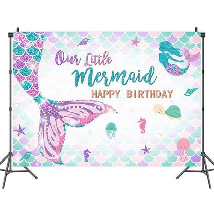 132Pcs/set Mermaid Balloon Arch Kit Mermaid Tail Balloons Mermaid Party Decoration Balloons For Party Girl Birthday Party Modern Decoration