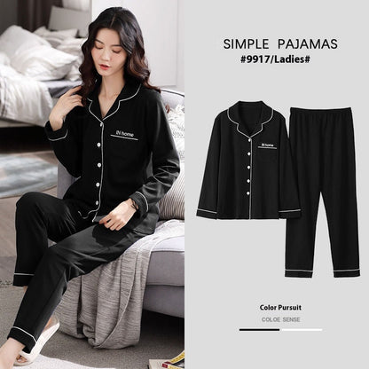 100% Cotton New Trendy  Pajamas For Women Full Sleeves Pajamas Button Down Winter Sleepwear Set Women White Cotton Pajamas Women's Loose Size V-neck Home Suit Long Sleeve Wide Leg Pants Pajamas Casual Home wear