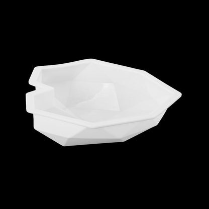 1/8 Cavity 3D Diamond Love Heart Shape Mold Silicone Chocolate Cookie Muffin Baking Tool Sponge Mousse Dessert Cake Decorating Diamond Heart Love Shape Silicone Mousse Cake Dessert Chocolate Molds Tray White Red