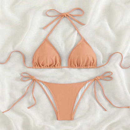 Swimwear Women Bandage Women Triangle Bathing Suits 2 Pieces Bikini Bowknot Swimsuit Bikini Set Swimwear Bikini Sets Bikinis Bathing Suit Push Up Swimsuit Summer Beachwear