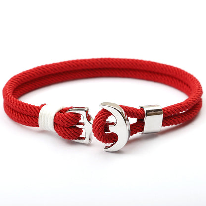Amazing Multilayer Anchor Bracelets Charm Survival Rope Chain  Fashion Jewelry Bracelet Men For Women Best Gift