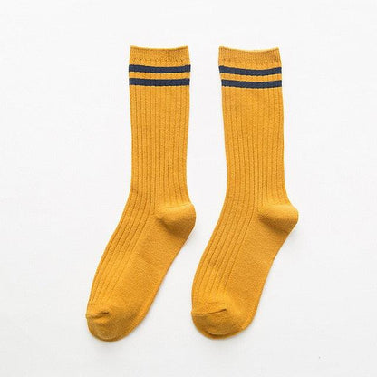 1Pair Ladies Pile Socks for Autumn Winter Pure Cotton Socks Solid Color Keep Warm Women Socks Mid Tube Socks Thickening Cashmere Socks For Men And Women