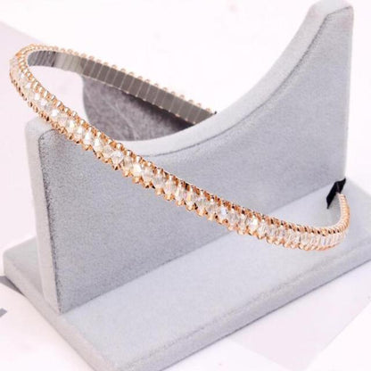 1Pc Crystal Rhinestone Pearl Hair Hoop Headband Bridal Wedding Hair Accessories Girl Beauty Headwear Headdress Women Headpieces