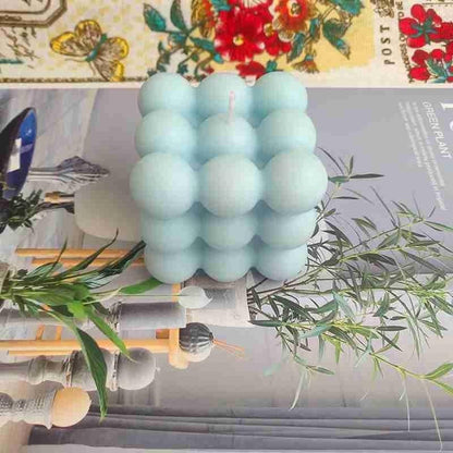 1pc Cube Wax Fragrance Candle Bougie Rose Scented Candles Cute Wax Candles Cube Scented Candle Handmade Decorative Candle Hand Poured Scented Candle Home Decor Candle for Bedroom Aesthetic  Home Geometric Decoration Cube Wax Fragrance Candle