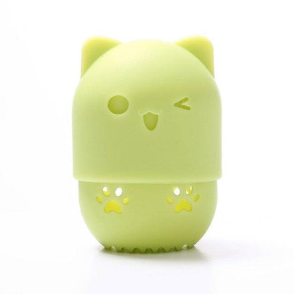 1PC Luxury Powder Puff Holder Sponge Makeup Drying Case Portable Soft Silicone Cosmetic Sponge Box Holder Elegant Soft Design