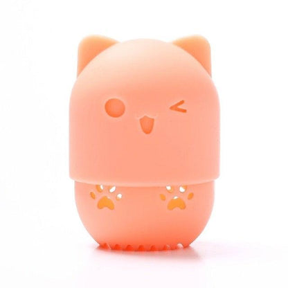 1PC Luxury Powder Puff Holder Sponge Makeup Drying Case Portable Soft Silicone Cosmetic Sponge Box Holder Elegant Soft Design