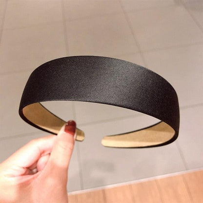 1PC Plastic Fashion Canvas Wide Headband Hair Band Headwear Bezel Hair Accessories For Woman Satin Covered Resin Hairbands Gorgeous Hair Accessories For Women