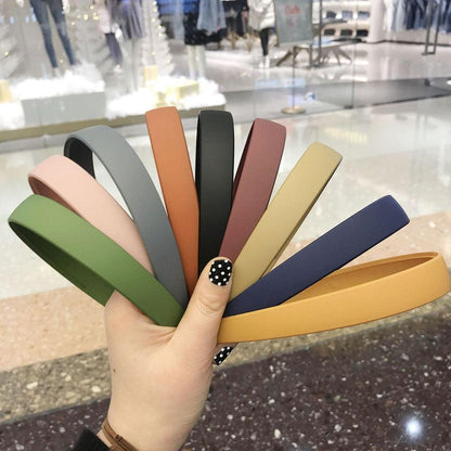 1PC Plastic Fashion Frosted Wide Headband Hair Band Headwear Bezel Hair Accessories For Woman Satin Covered Resin Hairbands Gorgeous Hair Accessories For Women