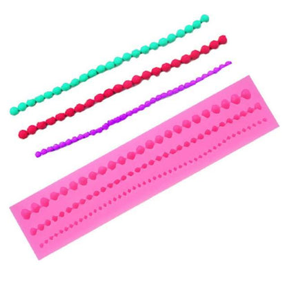 1pcs Cake Fondant Silicone Mold Lace Flower Cake Border Sugarcraft Pastry Mold Bakeware Kitchen Baking Decorating Tool Silicone Fondant Cake Decoration Mould Round Pearls Bubbles Molds Rope Bead Border Mold Chain Mold Gum Pastry Sugar Craft Chocolate Clay