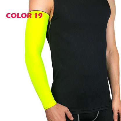 1Pcs Professional Sports Elastic Arm Guard Compression Arm Sleeves For Bike Motorcycle Basketball Volleyball Arm Sleeves Armband Sport Elbow Pads Arm Warmers Outdoor Workout Arm Cover
