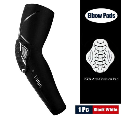 1Piece Sports Elbow Support Pads Breathable Arm Compression Shield Shape Crash Proof Elbow Pads Arm Sleeve Compression Sleeve For Outdoor Sports Running Basketball Football Volleyball Arm Cover