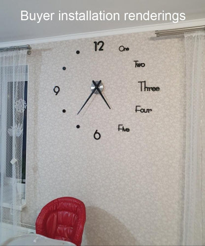 2021 Fashion 3D Big Size Wall Clock Mirror Sticker Large 3D Frameless Wall Clock Stickers Wall Decoration for Living Room Bedroom Office  Brief Living Decor Room Wall Clock Modern Design Silent Acrylic