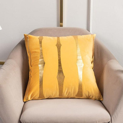 2021 Fashion Striped Pillowcase Festival Home Bronzing Square Decorative Throw Pillow Cover With Gold Striped Cushion Cases Modern Luxury Pillowcases Cushion Cover Soft Fabric Pillow Cases Decorative 45x45CM