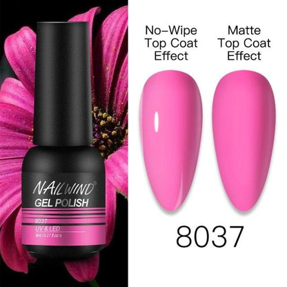 NEW TREND Modern fashion Red Gel Nail Polish For Nails  Permanent UV LED 8ml Matte Glossy High Quality Fashion Design For Women and Ladies