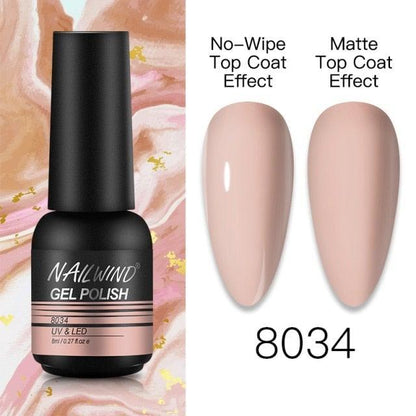 NEW TREND Modern fashion Red Gel Nail Polish For Nails  Permanent UV LED 8ml Matte Glossy High Quality Fashion Design For Women and Ladies
