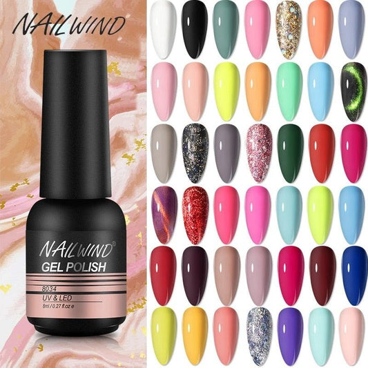 NEW TREND Modern fashion Red Gel Nail Polish For Nails  Permanent UV LED 8ml Matte Glossy High Quality Fashion Design For Women and Ladies