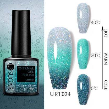 2022 NEW Purple Gel Nail Polish UV Color Changing Gel Nail Polish Stylish Three Layer Effect For Womens