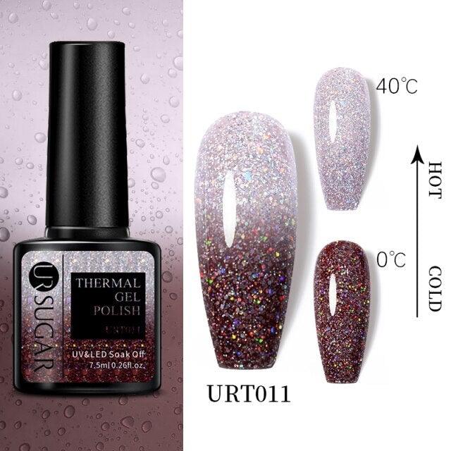 2022 NEW Purple Gel Nail Polish UV Color Changing Gel Nail Polish Stylish Three Layer Effect For Womens