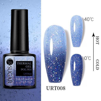 2022 NEW Purple Gel Nail Polish UV Color Changing Gel Nail Polish Stylish Three Layer Effect For Womens