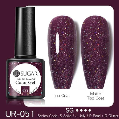 2022 New Reflective Glitter Nail Gel 8ml  Permanent UV/LED Glossy Effect Popular Diamond Nail Gel Design For Womens