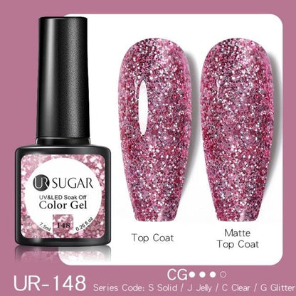 2022 New Reflective Glitter Nail Gel 8ml  Permanent UV/LED Glossy Effect Popular Diamond Nail Gel Design For Womens