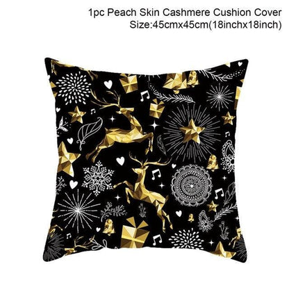 2022 Santa Claus Christmas Pillowcase Decor For Home Christmas Throw Pillow Covers Decorative Snowman Santa Claus Pillow Covers Linen Cushion Cover Couch Pillow Cases Merry Christmas Ornament Xmas Gifts 45x45CM