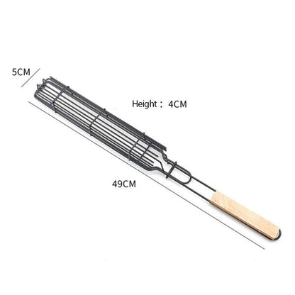 20cm/30cm BBQ Basket Stainless Cylindrical Rolling Grilling Baskets Portable Barbecue Rack For Grill For Fish Shrimp Meat Fries BBQ Grill Basket Rolling Grilling Basket Stainless Steel Grill Mesh Barbeque Grill Accessories