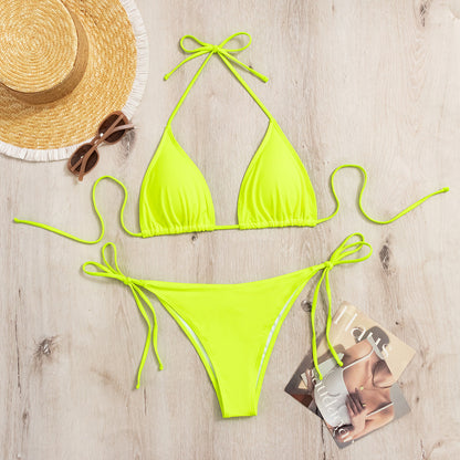 Swimwear Women Bandage Women Triangle Bathing Suits 2 Pieces Bikini Bowknot Swimsuit Bikini Set Swimwear Bikini Sets Bikinis Bathing Suit Push Up Swimsuit Summer Beachwear