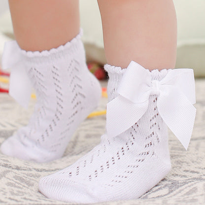 Bowknot Baby Girls Cotton Socks For Children Princess Socks For Newborn Baby Clothing In Modern Style