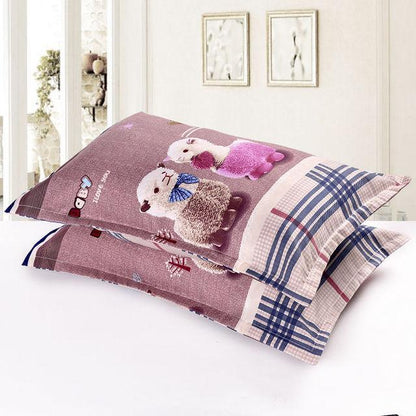 2pcs Silk Pillowcase For Hair And Skin With Hidden Zipper Print Pillow Case Adult Thick Pillow Case For Home Decor King Size Pillow Case