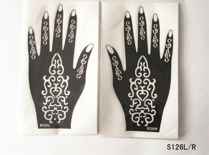 2Pcs/Set Temporary Womens Tattoo 25 Luxury Designs Body Art Waterproof Tattoo For Hands Wedding Party