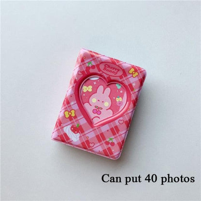 3 Inch Mini Photo Album 32 Pockets Square Hollow Card Holder Bronzing Stars Picture Storage Case PVC Photocard Holder DIY Photo Albums Birthday Gift Family Scrapbook Albums Family Anniversary Gift For Couple