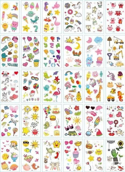 30 Pieces/set Small Luxury Temporary Tattoo Sticker Colorful Drawing Flower Cute Body Tatoo For Kids Adults