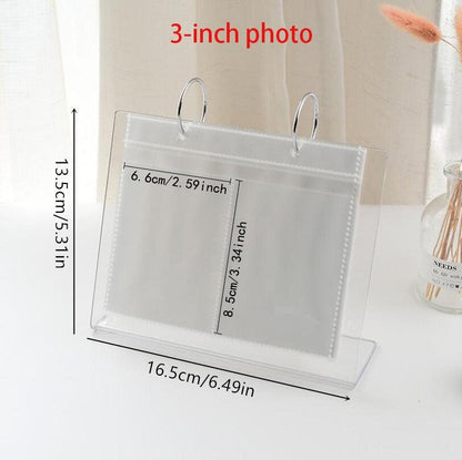 3/5 inch Desktop Photo Album Acrylic Polaroid Instax loose leaf Photo Album Home Decoration Star Postcard Collect Photo Albums Birthday Gift Family Scrapbook Albums Family Anniversary Gift For Couple