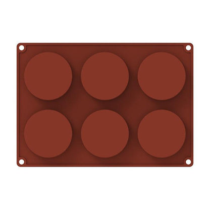 3/6 Silicone Mold Round Circle Shape Fondant Cake Tools Ice Cube Moulds 3D Candy Jelly Making Mould Handmade Soap Molds Round Baking Silicone Mold Circle Chocolate Cake Pie Muffin Sandwiches Eggs Bakeware Kitchen Accessories
