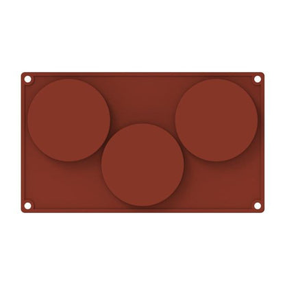 3/6 Silicone Mold Round Circle Shape Fondant Cake Tools Ice Cube Moulds 3D Candy Jelly Making Mould Handmade Soap Molds Round Baking Silicone Mold Circle Chocolate Cake Pie Muffin Sandwiches Eggs Bakeware Kitchen Accessories