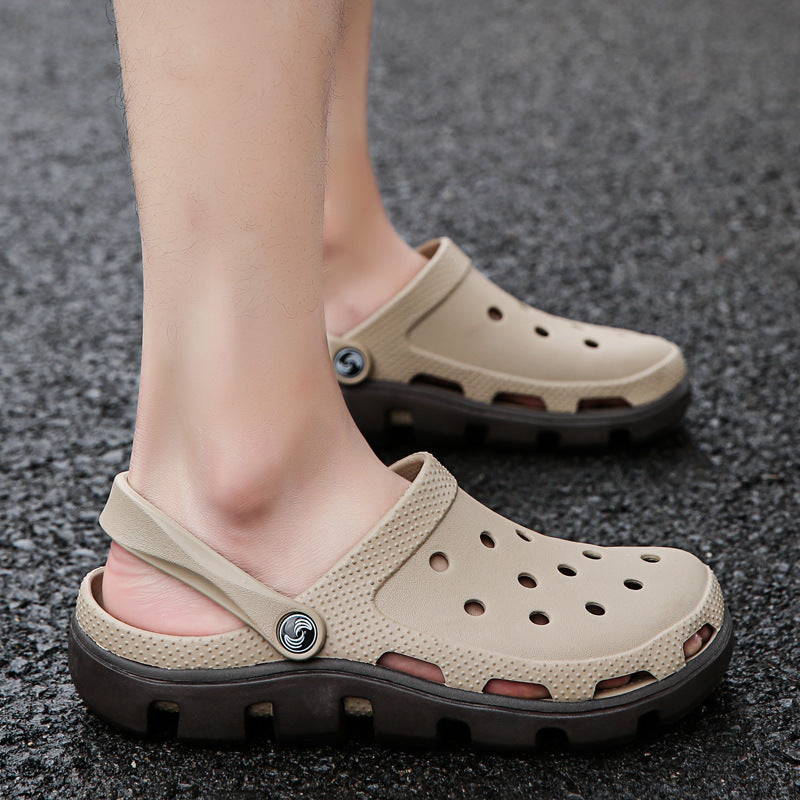 Summer Beach Flip Flops Slippers Shoes Men's Non Slip Antiwear Shoes Home Slippers Classic Breathable Summer Sandals Slip On Slide Lightweight Slippers Beach Clogs