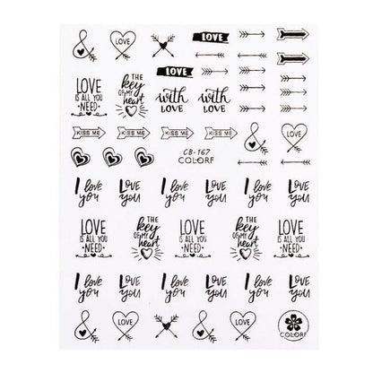 3D Nail Sticker Russian English Letter Sticker For Nails Foil Love Heart Design Accessories Fashion Manicures Sticker Decoration  Nail Art Stickers Water Transfer Nail Decals Full Wraps Gradient Acrylic Nail Kits for Women Manicure Decoration