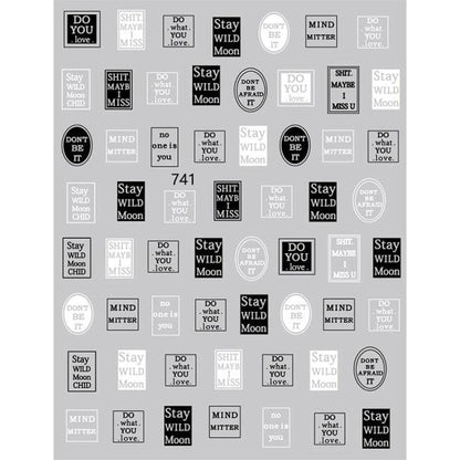 3D Nail Sticker Russian English Letter Sticker For Nails Foil Love Heart Design Accessories Fashion Manicures Sticker Decoration  Nail Art Stickers Water Transfer Nail Decals Full Wraps Gradient Acrylic Nail Kits for Women Manicure Decoration