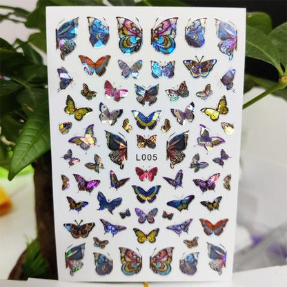3D Nail Sticker Waterproof Shining Decals Stickers for Nails Cute Beautiful Love Heart Nail Art Decoration Aurora Silver Design Nail Art Stickers Decals Nail Art Supplies Valentines Day 3D Self-Adhesive Nail Decorations Manicuring Nail Art Manicure