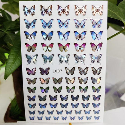3D Nail Sticker Waterproof Shining Decals Stickers for Nails Cute Beautiful Love Heart Nail Art Decoration Aurora Silver Design Nail Art Stickers Decals Nail Art Supplies Valentines Day 3D Self-Adhesive Nail Decorations Manicuring Nail Art Manicure