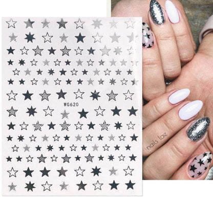 3D Nails Sticker Spring Cartoon Animals Flowers Leaves Self Adhesive Decals Sliders Nail Art Accessories Decoration Decal Self-Adhesive 3D Wave Design Decoration for Women Girls Tape Nail Art Stickers Decal Decoration