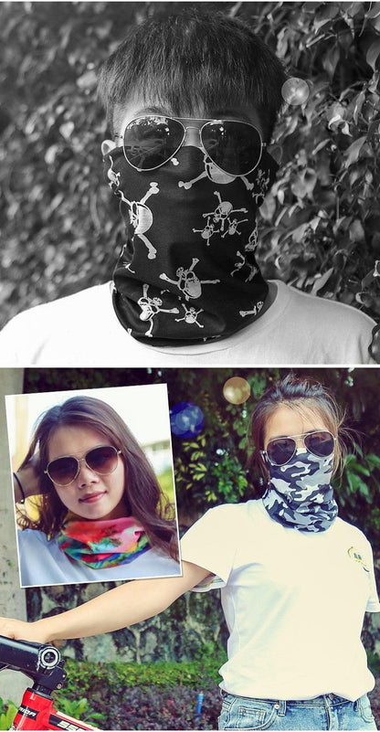 3D Printed Mini Pattern Headscarf Fashion Women Summer Neck Gaiter Cute Cartoon Animal Tubular Hijab Scarf Face Seamless Bandana  Printed Oil Painting Art Neck Scarf Women Soft Face Bandana Sunflower Night Hijab Scarf Face Mask