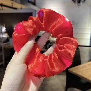 3Pcs New Arrival Girls LED Luminous Scrunchies Hairband Ponytail Holder Headwear Elastic Hair Bands Solid Color Hair Accessories Ponytail Holder Accessories for Women And Girls